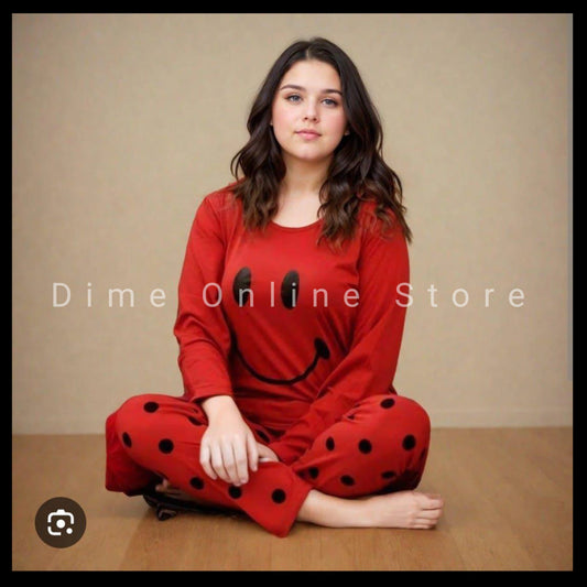 Night Suit in Premium Quality Red Smile Design