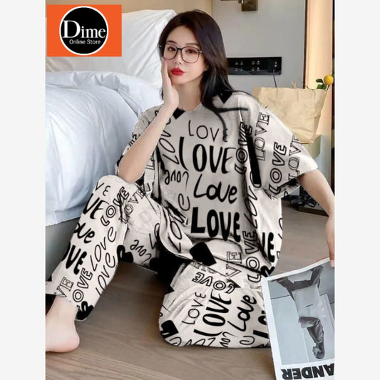 Night Suit Premium Quality Big Love Design