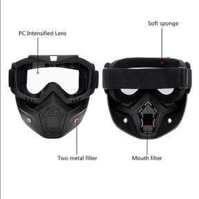 Bike Face Mask Goggles Stylish Design